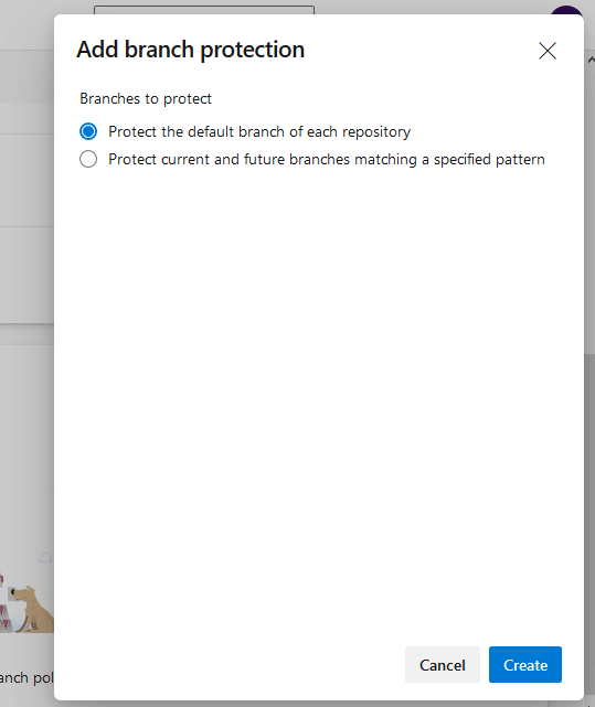Azure DevOps add branch protection