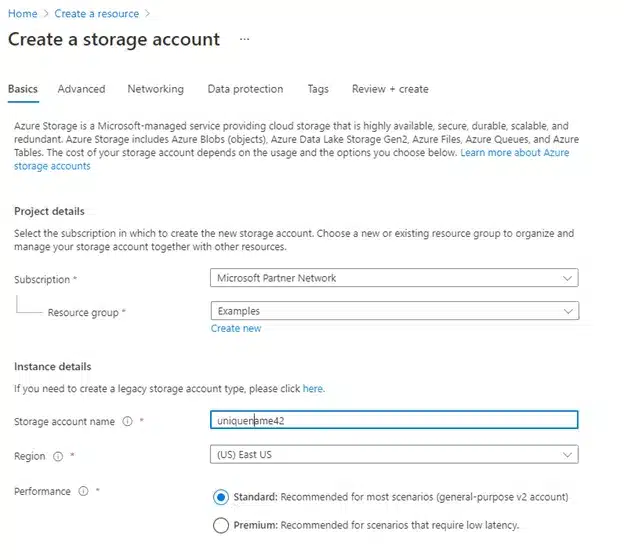 Azure Storage Account